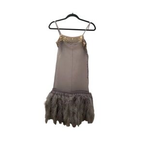 PRADA FEATHER SLIP DRESS